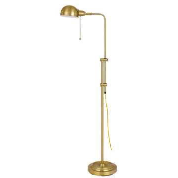 Brass Adjustable Floor Lamp – 58-Inch, Bronze Dome Shade