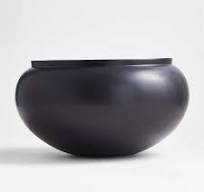 Jimena Black Ceramic Centerpiece Bowl – 10" Diameter, Matte Finish