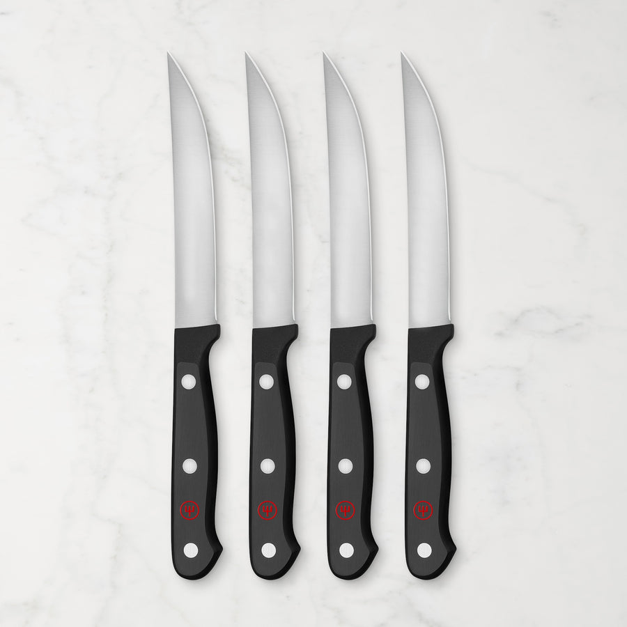 Wüsthof Gourmet 4-Piece Steak Knife Set - German Steel Cutlery