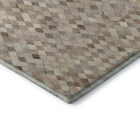 8x10 Gray Diamond Indoor Area Rug – Loomed Polyester, Machine Washable